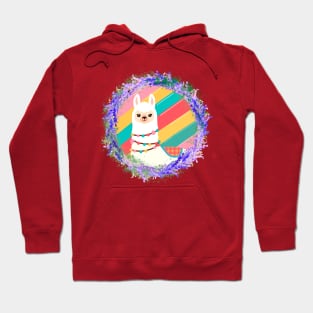 Floral llama-rainbow version Hoodie